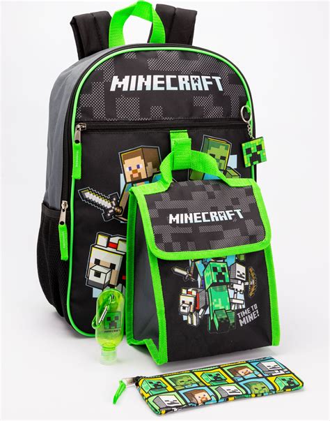 minecraft metal lunch box|minecraft backpack with lunch bag.